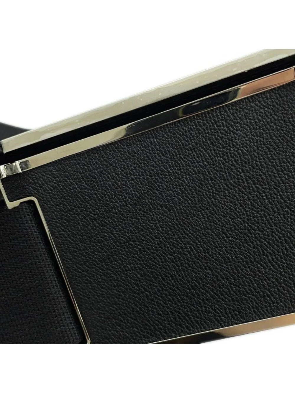Hermes Shoulder Bag Geta Black Silver Chevre Mysore